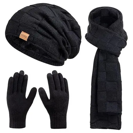 Winter Beanie Scarf Touchscreen Gloves Set (5 Colors) 1