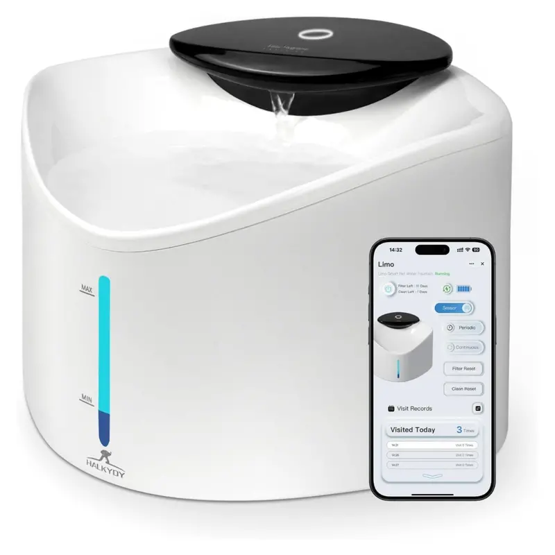 Wireless 2.5L Smart Cat Water Fountain With App Control 1
