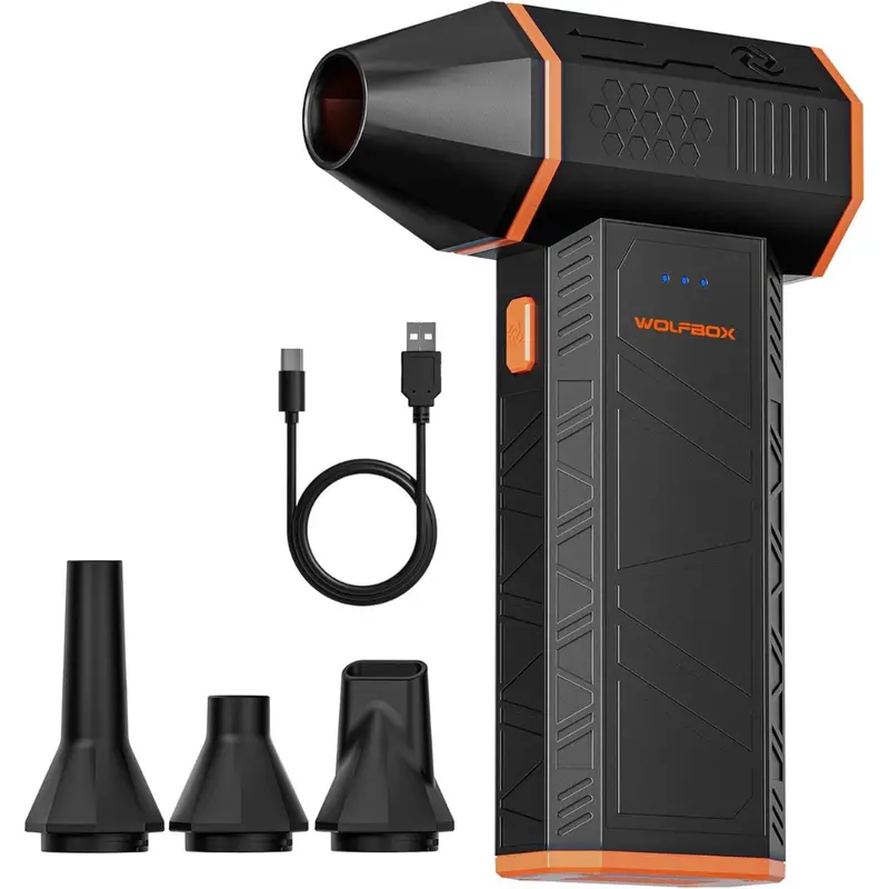 Wolfbox Mf50 3-Speed Rechargeable Cordless Electric Air Duster [Open Box] 1