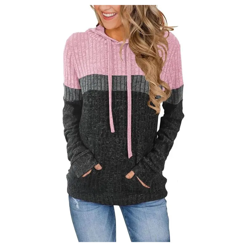 Women's Cozy Textured Winter Hoodie Sweater (Various) 1