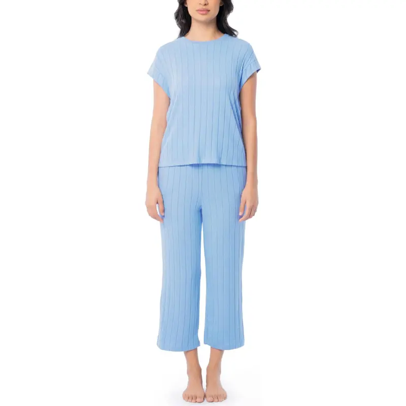 Women's Dolman Sleeve And Cropped Pant Sleep Set 1