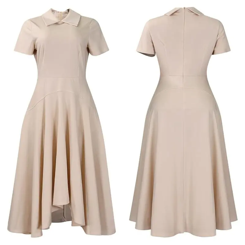 Women's Elegant Empire Waist Short Sleeve A Line Dresses 1