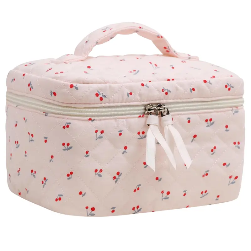 Women's Floral Coquette Aesthetic Large Makeup Bag 1
