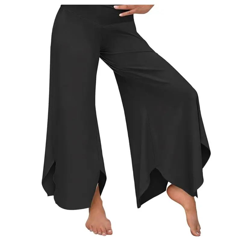 Women's Flowy Wide Leg High Waisted Palazzo Pants 1