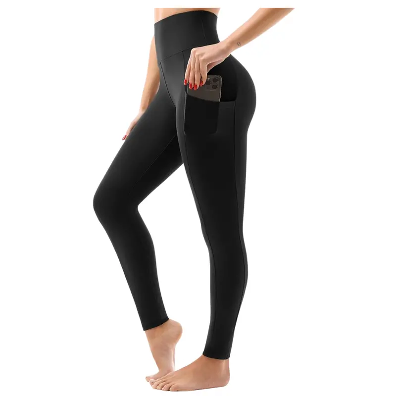 Women's Full Length High Waisted Leggings With Pockets 1