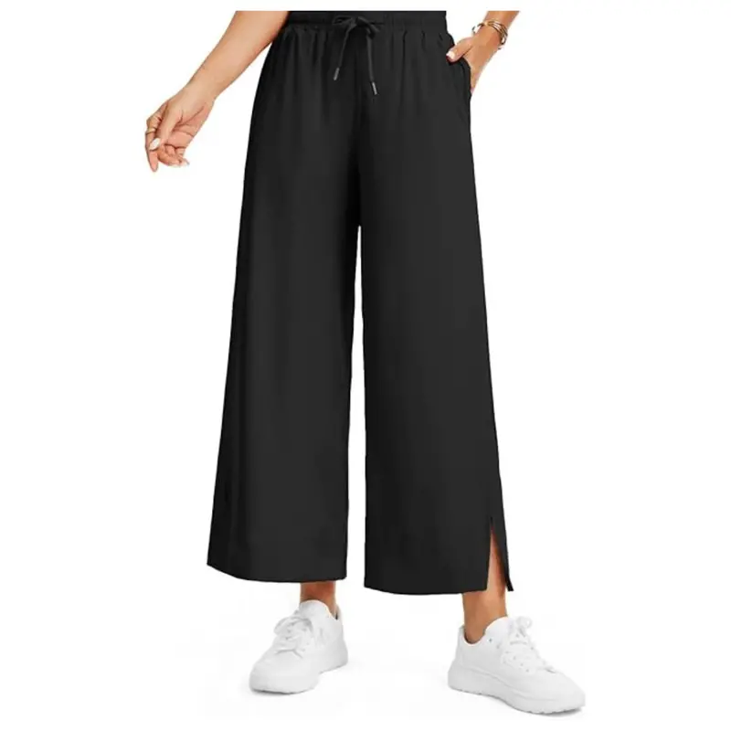Women's High Waisted Wide Leg Ankle Pants (2 Colors) 1