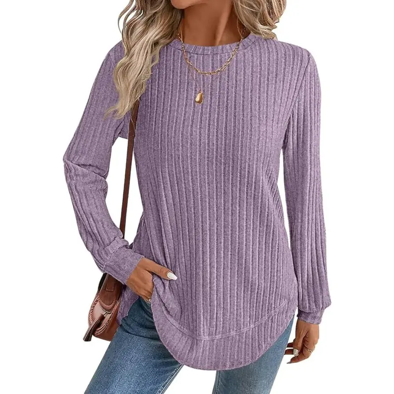 Women's Long Sleeve Loose Fit Lightweight Sweater (Various) 1