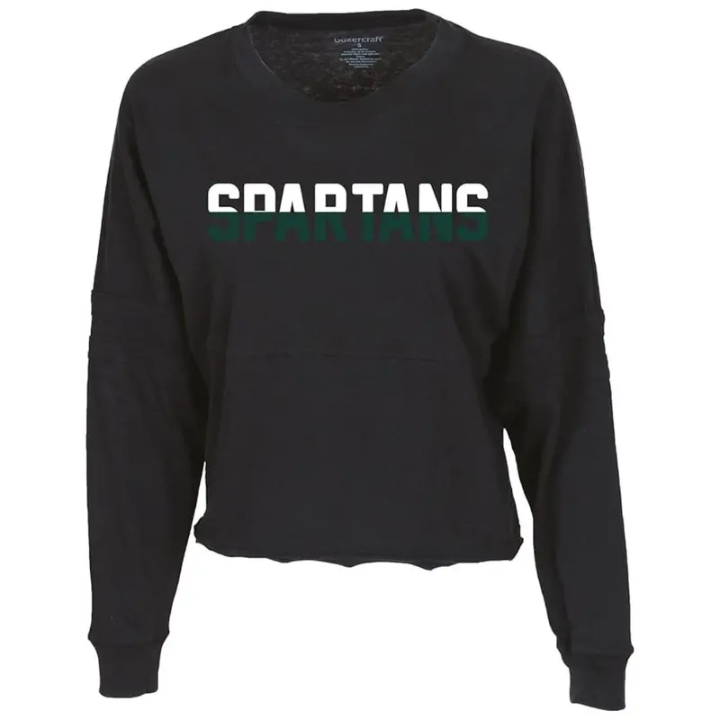 Women's Ncaa School Graphic Cropped Retro Jersey 1