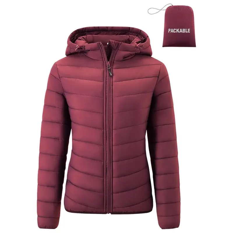 Women's Packable Lightweight Hooded Puffer Jacket 1