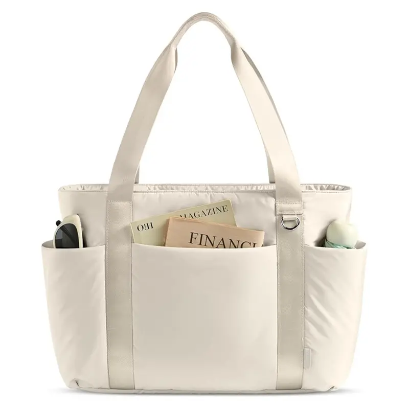 Women's Puffer Tote Bag With Zipper (Various) 1