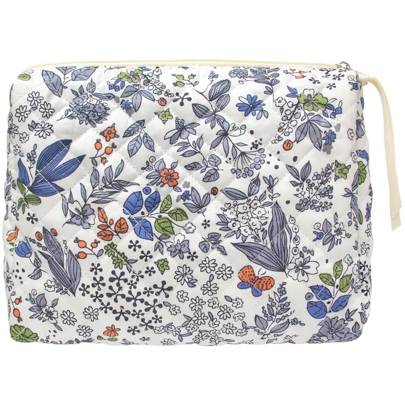 Women's Quilted Travel Cosmetic Pouch With Zipper 1