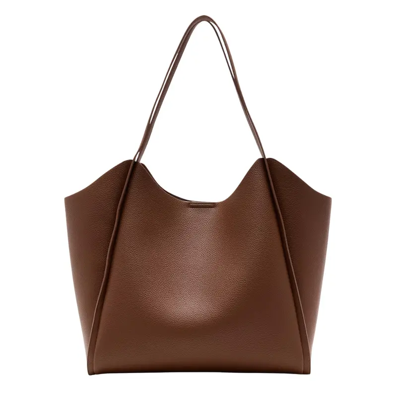 Women's Vegan Leather Modern Bucket Tote Bag (2 Colors) 1