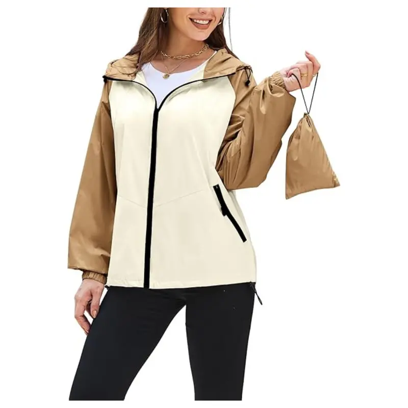 Women's Waterproof Hooded Rain Jacket (Various) 1