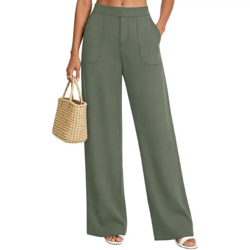 Women's Wide Leg Work Dress Pants (Various) 1