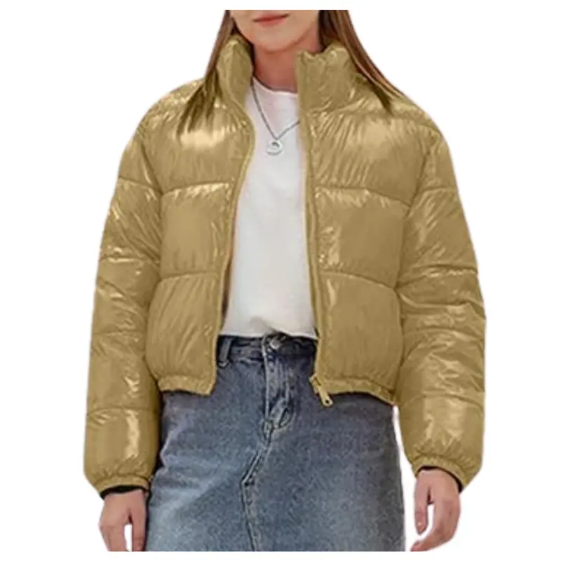 Women's Winter Warm Slim Fit Cropped Puffer Down Jacket 1