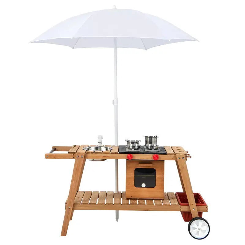 Wooden Play Cart With Sun Proof Umbrella+ $10 Kohls Cash 1