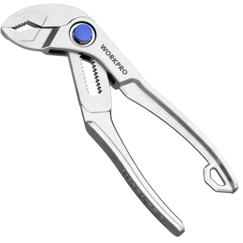 Workpro 4'' Mini Water Pump Pliers With 15-Position Push-Lock 1