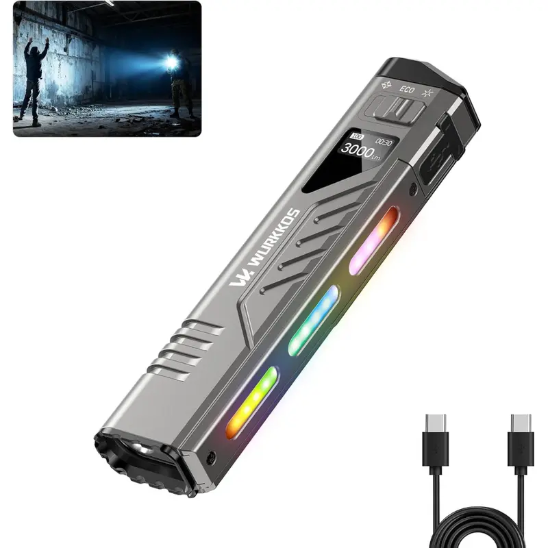 Wurkkos Td11 Rechargeable Edc Flashlight With Oled Display 1