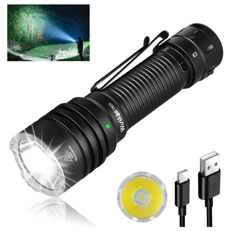 Wurkkos Ts23 5000 High Lumens Rechargeable Tactical Flashlight 1