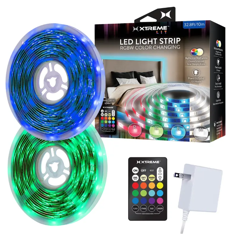 Xtreme 32.8Ft Lit Rgbw Color-Changing Indoor Led Light Strip 1