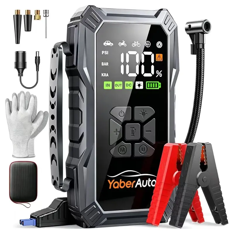 Yaberauto 10-In-1 6000A 150Psi Jump Starter With Air Compressor 1