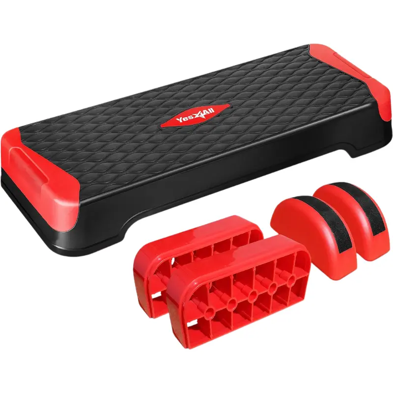 Yes4all 2-In-1 Adjustable Aerobic Stepper With Half Round Legs 1