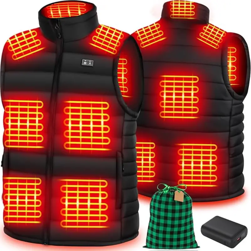 Yeyeeyyee Men's 10-Zone Heated Vest W/ Rechargeable Battery 1