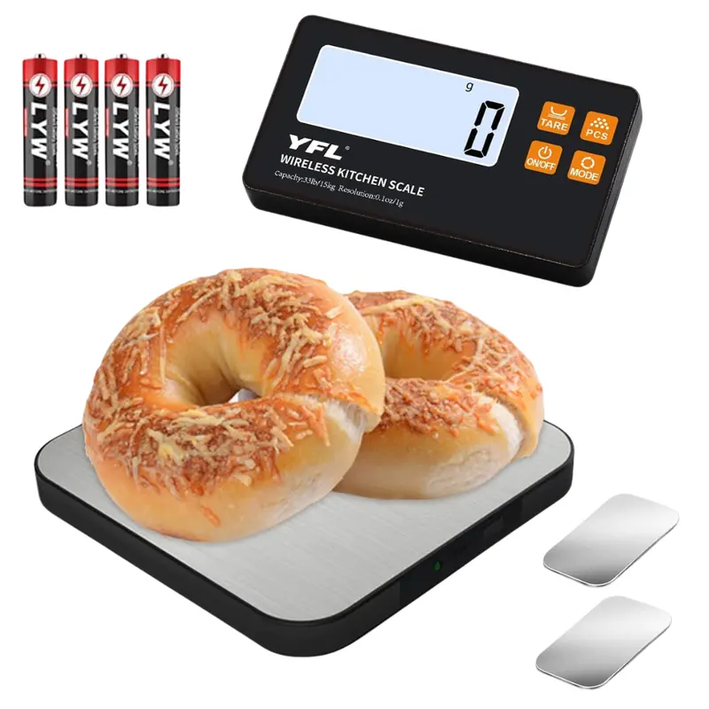 Yfl Wireless Kitchen Scale With Detachable Remote Display (33Lb) 1
