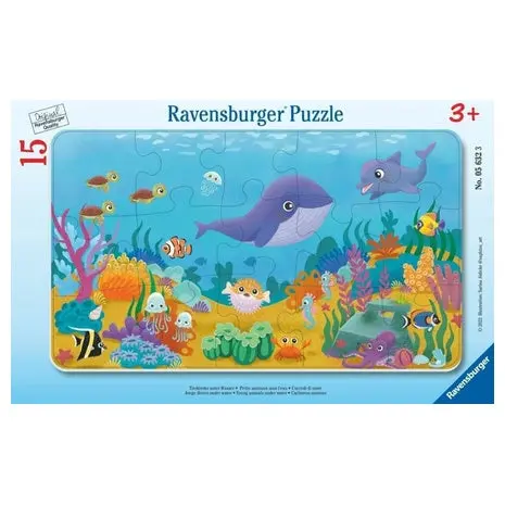 Young Animals Under Water Frame Puzzle 1