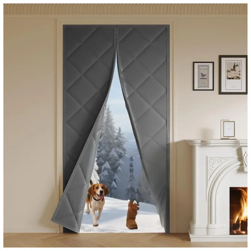Ztionhd Magnetic Thermal Insulated Door Curtain (38" X 82") 1