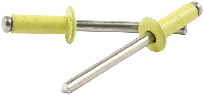 Allstar Performance Yellow Aluminum Smooth Head Rivets – 250-Pack 1