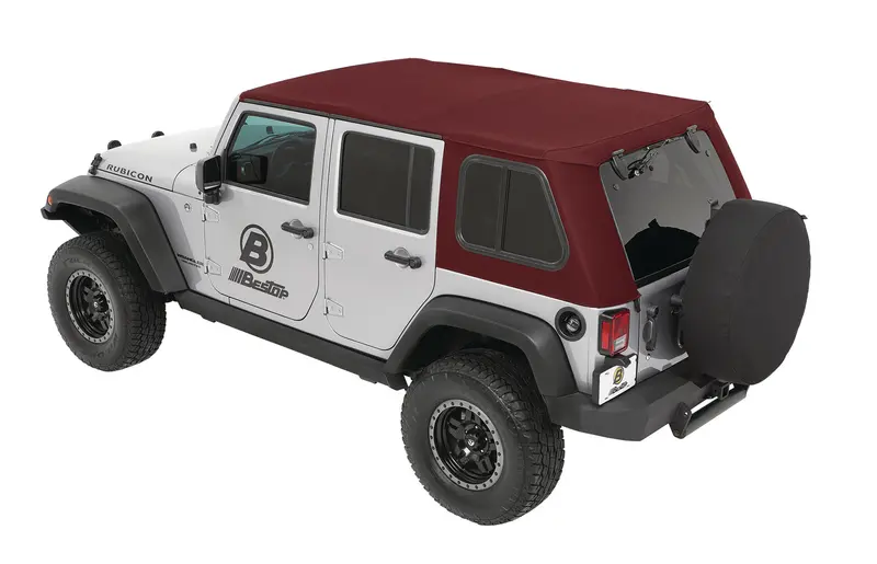 Bestop 54863-68 Trektop Pro Soft Top – Premium Fold-Down Roof For 2007–2018 Jeep Wrangler Jk 4-Door 1