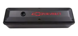 Chevrolet Performance 141-911 Tall Two-Piece Valve Cover – Sb Chevy, Black Die-Cast 1