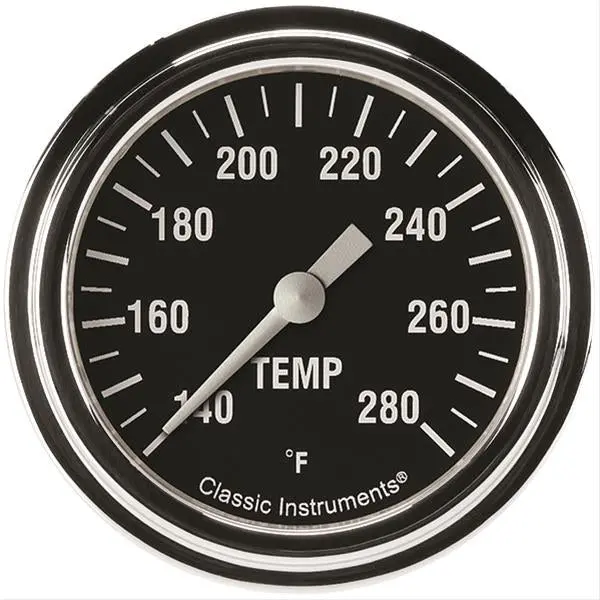 Classic Instruments Hr326Slf-12 Hot Rod Temperature Gauge – 2-5/8" Full-Sweep Analog Display 1