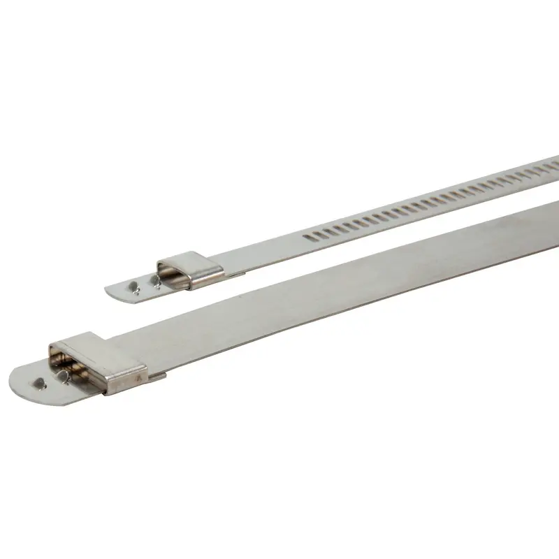 Design Engineering 10208 Positive Lock Ties; Stainless Steel; 7Mm X 9 In.; 8 Pack; 1