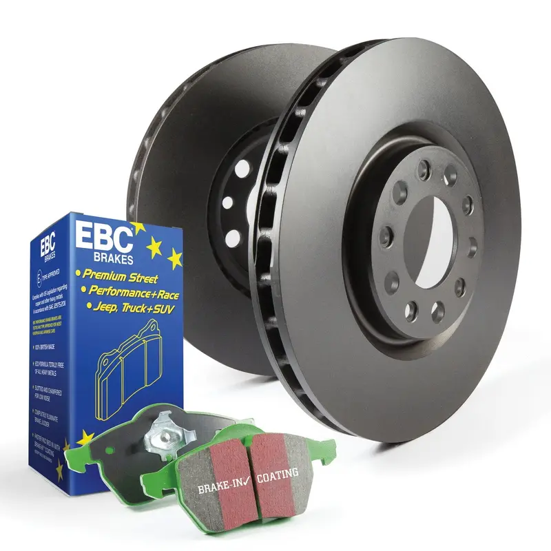 Ebc Greenstuff 2000 Brake Pad & Rk Slotted Rotor Kit 1