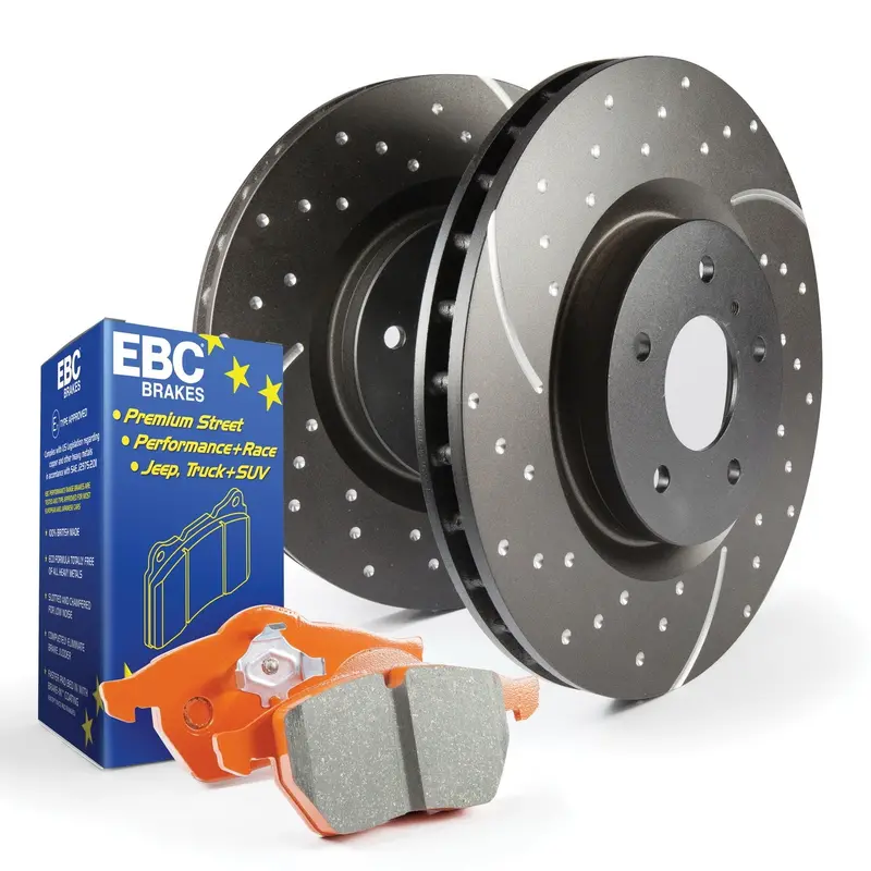 Ebc S8Kf1092 Orangestuff Brake Pad And Gd Drilled Rotor Kit 1