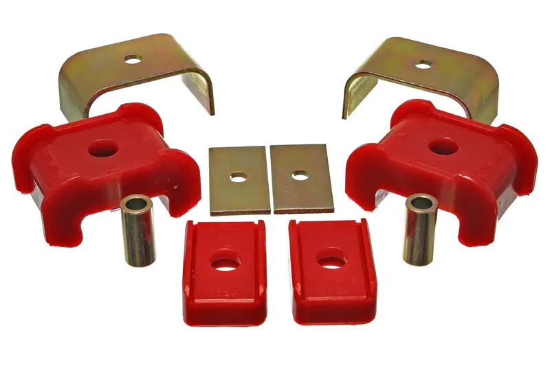 Energy Suspension Performance Transmission Mount – Red Polyurethane, Zinc-Coated Hardware 1