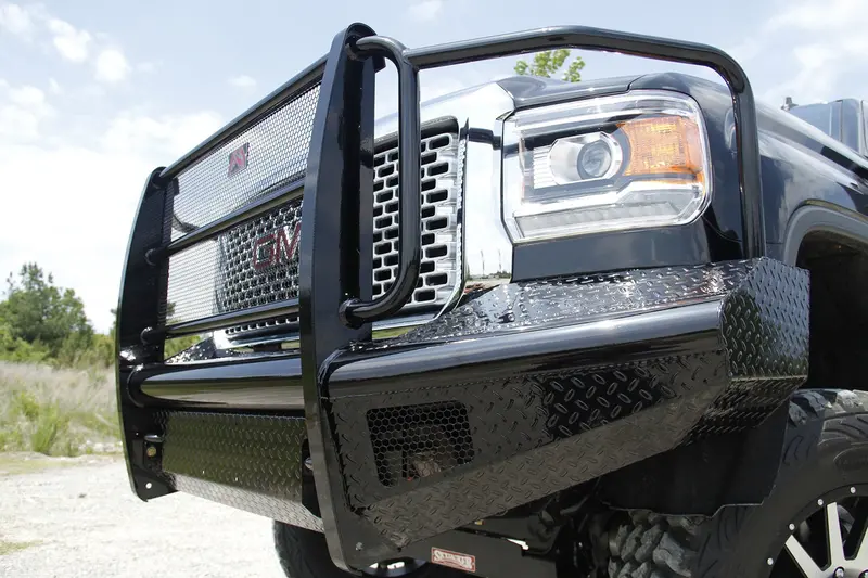 Fab Fours Gm08-S2160-1 Heavy-Duty Black Steel Ranch-Style Front Bumper 1