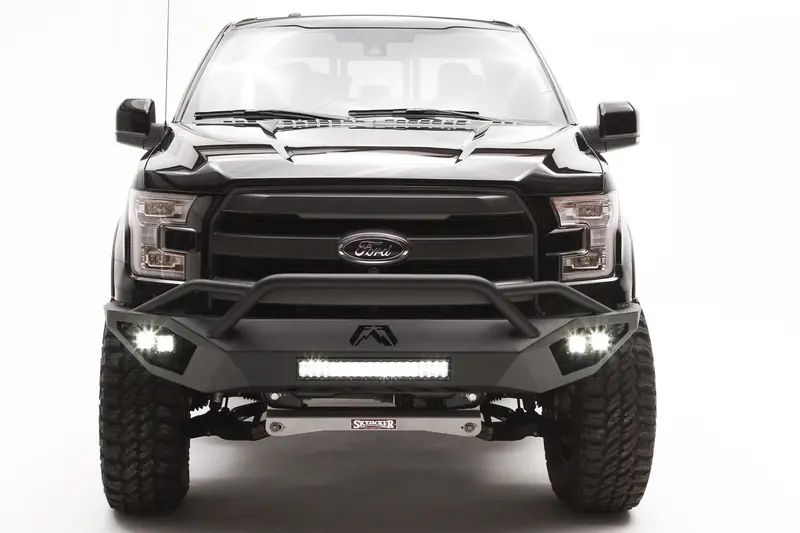 Fab Fours Vengeance Pre-Runner Front Bumper – Uncoated, Paintable, Awsl-Compatible (Ff15-D3252-B) 1