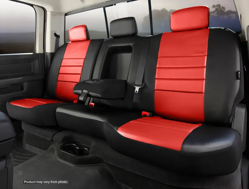 Fia Leatherlite Custom Seat Cover – Premium Red Trim, Contoured Fit (Sl67-62) 1