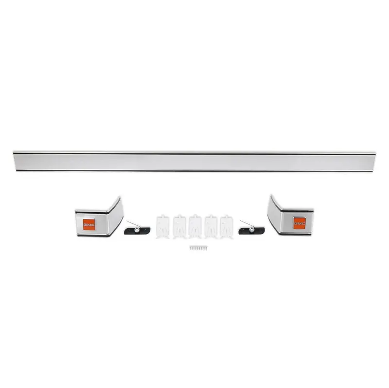 Holley Classic Truck Rear Cab Molding Kit – 3-Piece Brushed Aluminum Trim 1