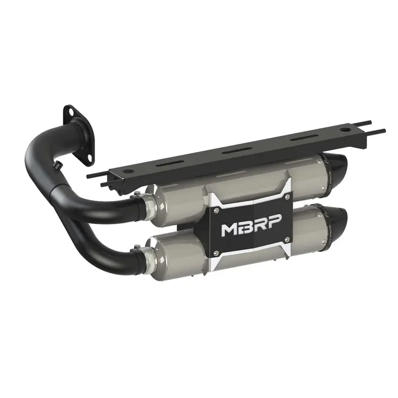 Mbrp At-9110Pt Dual Slip-On Muffler System – Honda Performance Exhaust, Stacked Design 1