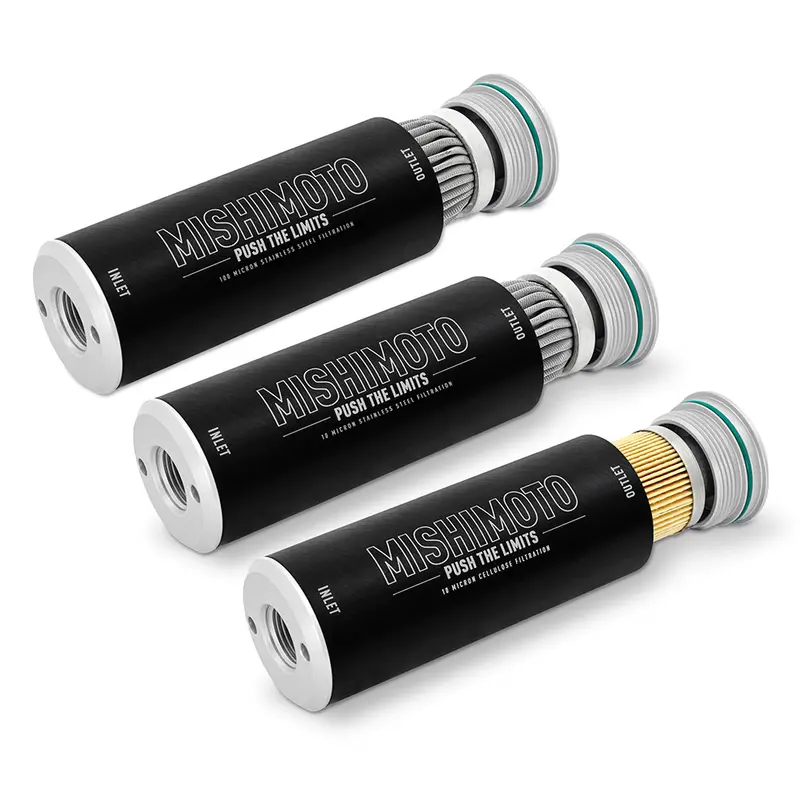Mishimoto Mmff-Sl-C010 Slim -10An Fuel Filter – 10-Micron Cellulose Element 1