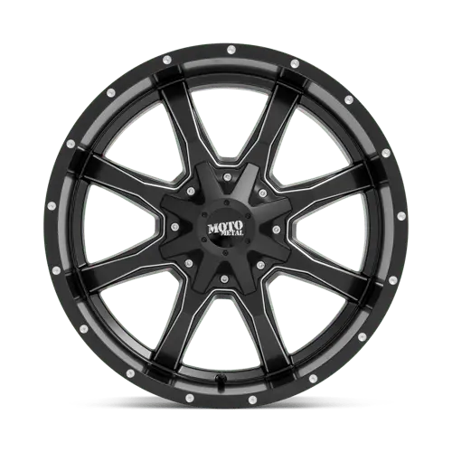 Moto Metal Mo970 20×9 Inch Alloy Wheel – 8×6.5 Bolt Pattern, Satin Black/Milled Face, +18Mm Offset 1