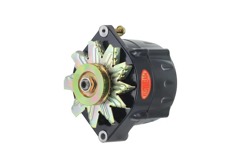 Powermaster 57297 Smooth Look Alternator – 12Si Design, 150 Amp Output, 100 Rpm Idle Output, Black Finish 1