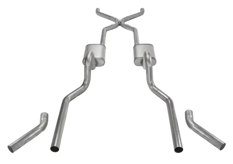 Pypes Sgc46R Exhaust System – Crossmember-Back H-Pipe For 1955–1957 Chevy Wagon (Split Dual Exit, 2.5" Diameter) 1