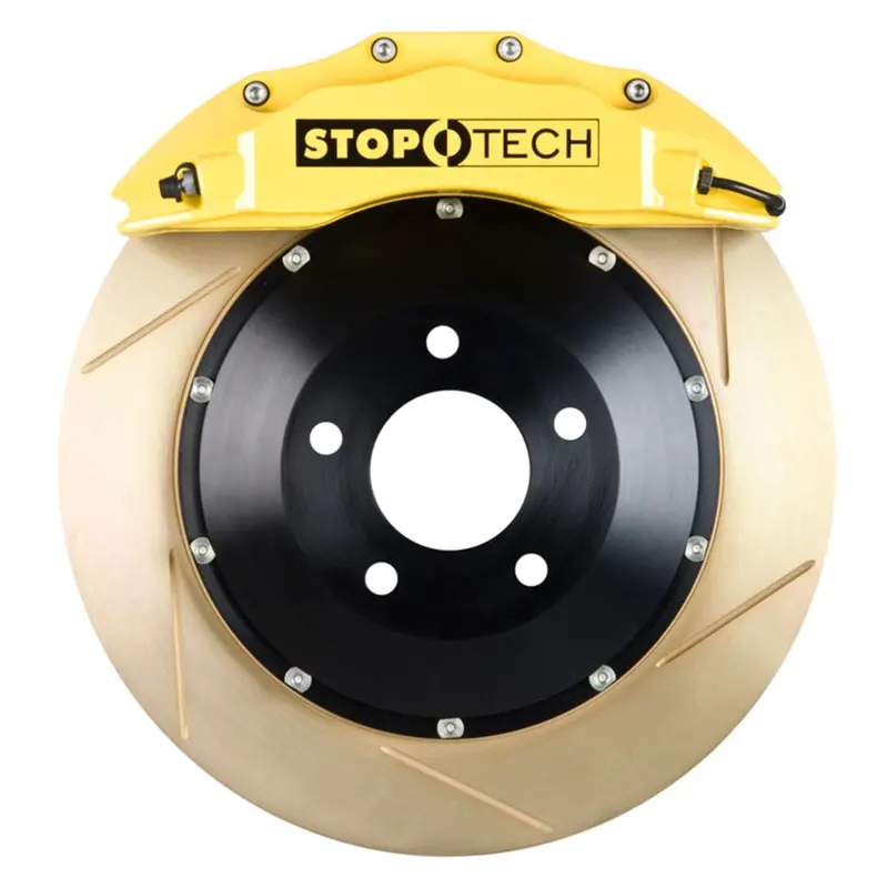 Stoptech 83.107.6700.83 Big Brake Kit – Front 2-Piece Slotted Rotors With Caliper Brackets 1