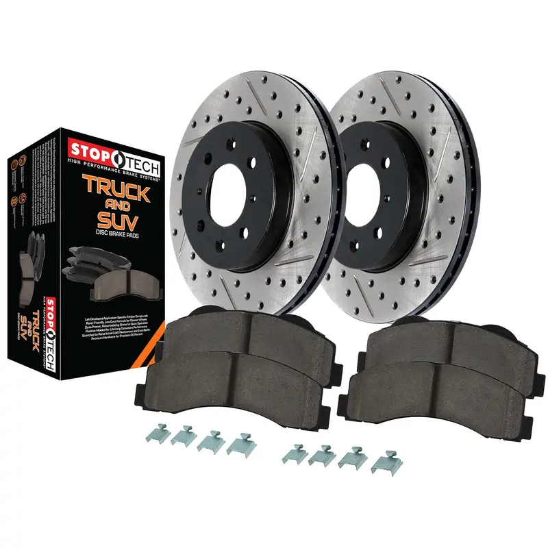 Stoptech 971.35503 Rear Slotted & Drilled Brake Kit For Trucks 1
