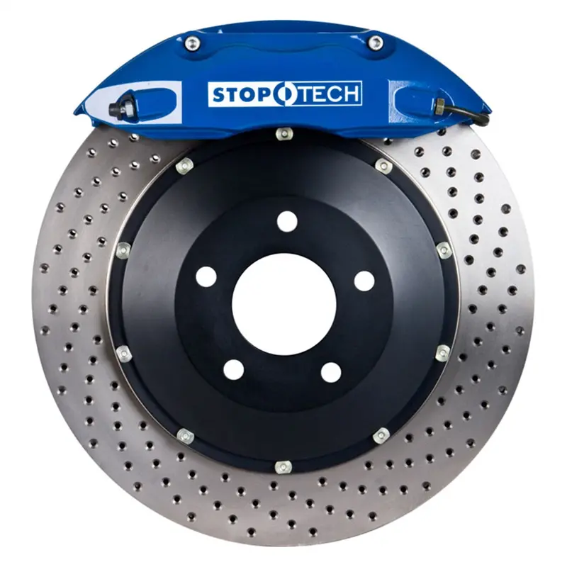 Stoptech Big Brake Kit – Rear Upgrade With Blue Calipers And Drilled Two-Piece Rotors (83.241.0047.22) 1